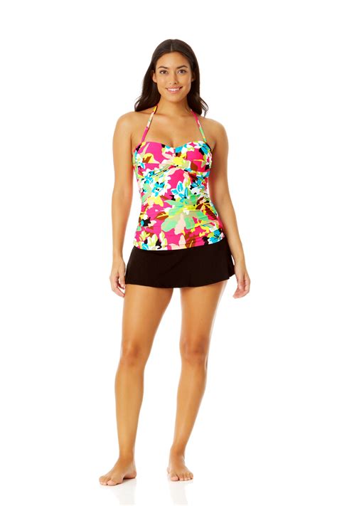 Womens Twist Front Bandeaukini Swim Top In Cabana Anne Cole