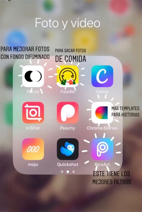 An Iphone Screen With The Captionfoto Y Videowritten In Spanish