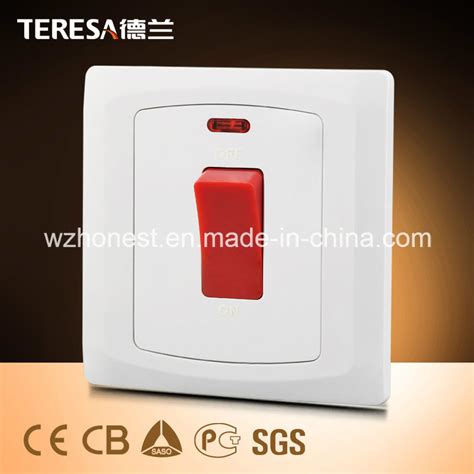 Promotional 33 45a Wall Double Pole Function Main Electrical Switch