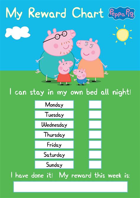 Peppa Pig Bedtime Kids A4 Reward Chart In 2022 Kids Bedtime Kids