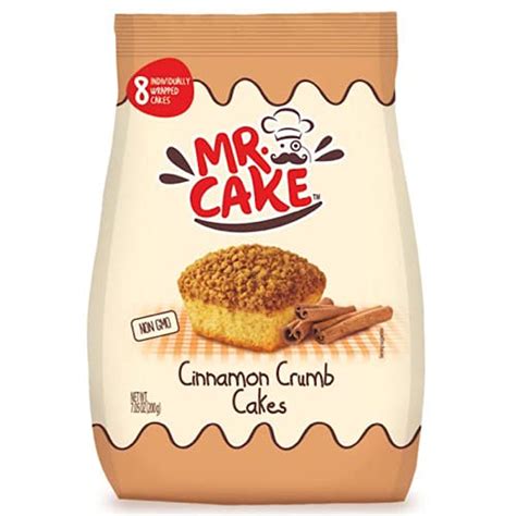 Mr Cake Cinnamon Crumb Cakes 8 Individually Wrapped Cakes Per Bag 705 Oz 3