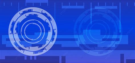 Sci Fi Circle Style Background With Vector Elements And Blue Color