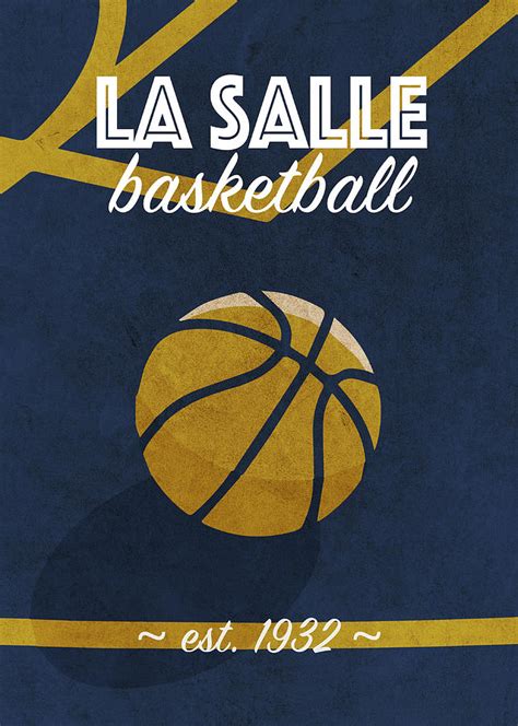 La Salle College Basketball Vintage Retro University Poster Series