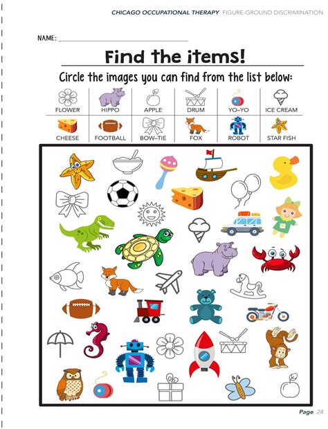 Worksheets For Visual Perception