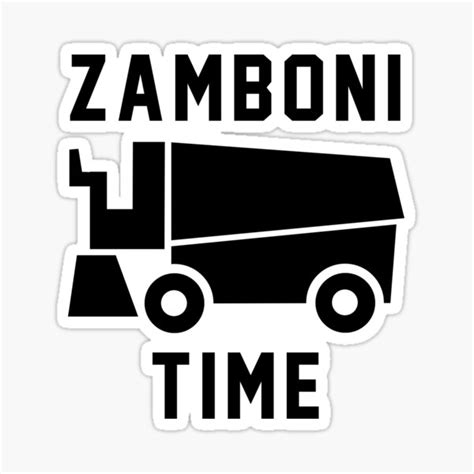 Zamboni Time Sticker For Sale By Skylarsaves Redbubble