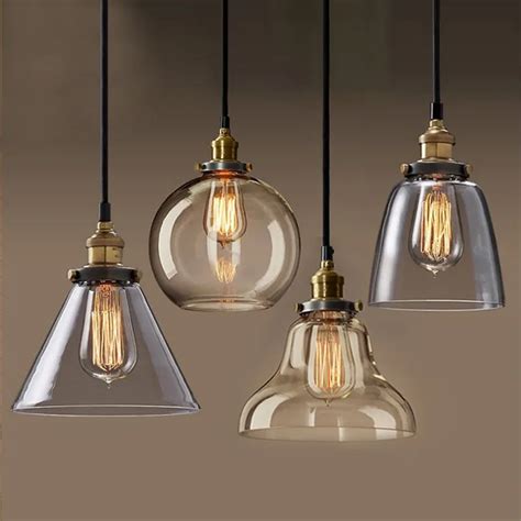 Hanglamp Pendant Lamp Copper Glass Restaurant Pendant Lights Vintage