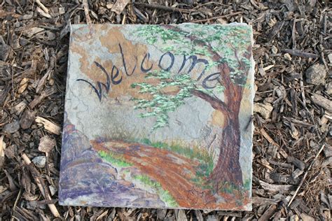 Fine Nature Art By Sharon Graves Hand Painted Garden Stones