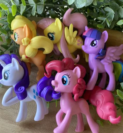Lot Of 5 My Little Pony Rainbow Tail Surprise Rainbow 5 Figures Vinyl