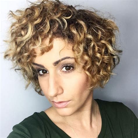 perm hairstyle for short hair blonde curly bob short wavy hair black curly hair short hair