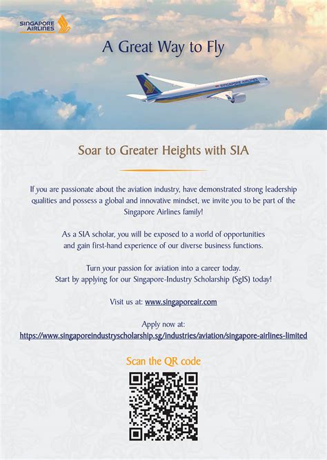 Ministry of education, malaysia is offering scholarships in. Singapore Airlines Limited Scholarship - Soaring High
