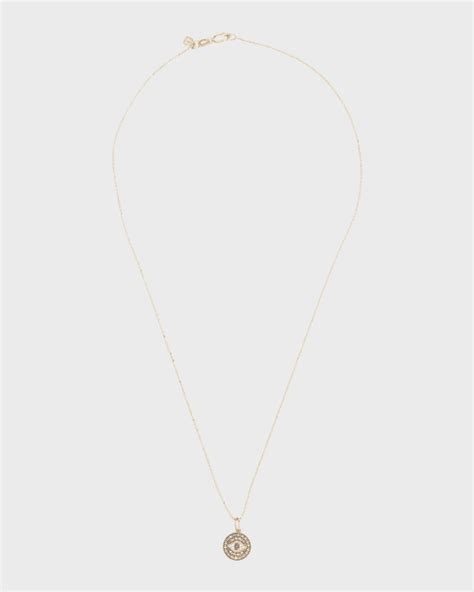Sydney Evan K Gold Evil Eye Necklace With Single Diamond Neiman Marcus