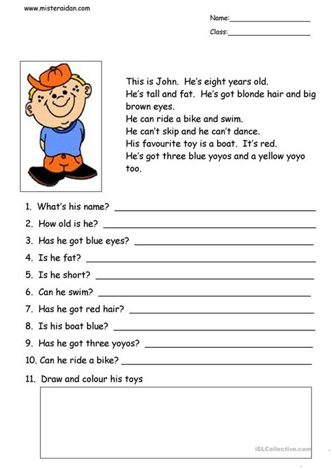 Teach Child How To Read Free Printable Comprehension Worksheets For