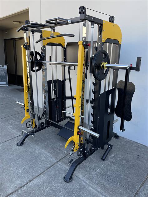 French Fitness Fsr90 Functional Trainer Smith And Squat Rack Machine New