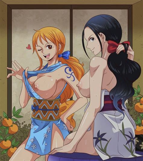 Nami And Nico Robin Chandllucky One Piece Akai Hentai