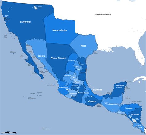 Mapa México 1821 Mapa Historico Mapa De Mexico Y Historia Mexicana