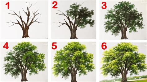 Learn How To Paint A Tree With Heavy Body Acrylic I Used The Pebeo