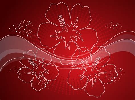 Blossom Curve Deep Red Swirls Vectors Vector Free Download