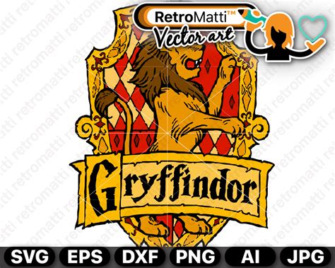 Gryffindor SVG Color | retromatti made and designed in canada