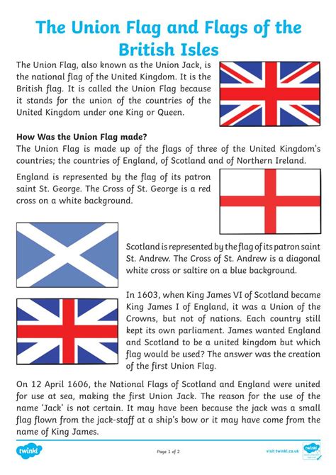 The Union Flag And Flags Of The British Isles The Union Flag Also