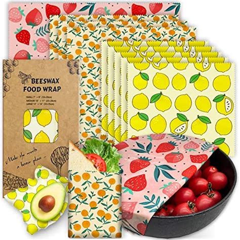Bees Wrap Assorted 3 Pack Eco Friendly Reusable Beeswax Food Wraps