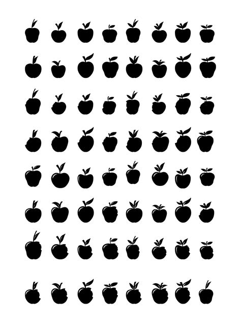 Apple Silhouette Vector Illustration 21080380 Vector Art At Vecteezy