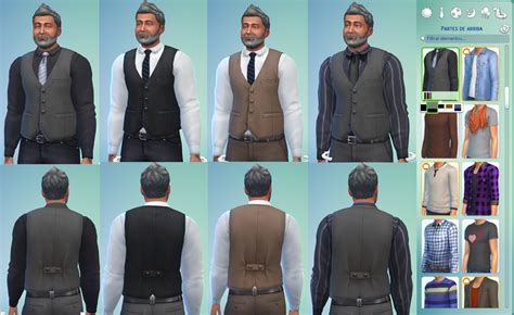 Mod The Sims 4 Recolors Of The Vest With A Shirt And Tie Outfit
