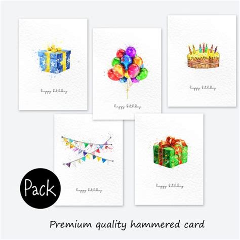 Luxury Birthday Cards Pack Set Of 8 A6 Happy Birthday Blank Etsy