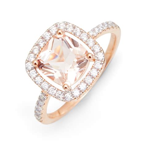 Maybe you would like to learn more about one of these? Rose Gold Plated Morganite Square Engagement Ring