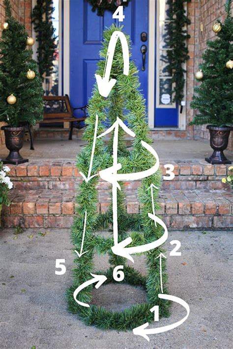 How To Make A Tomato Cage Christmas Tree With Garland