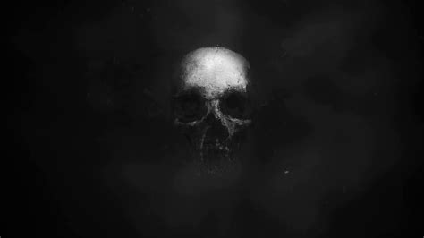 Mystical Horror Background With Dark Skull Stock Motion Graphics Sbv