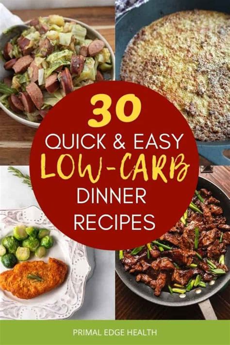 30 Quick And Easy Low Carb Recipes For Dinner Primal Edge Health