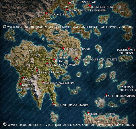 Assassin S Creed Odyssey Legendary Chest Map Locations Assassins