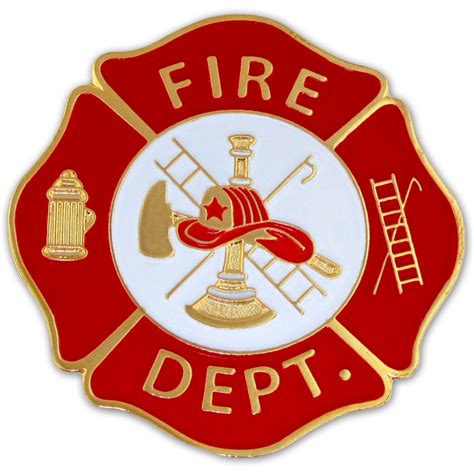 Fire Department Firefighter Badge Enamel Lapel Pin - Walmart.com ...
