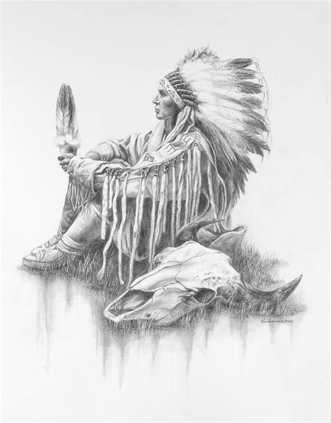 Indian Western Art Drawings Native American Drawing Native American