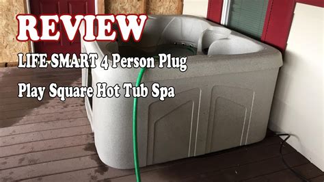 Life Smart 4 Person Plug And Play Square Hot Tub Spa 2021 Review Youtube