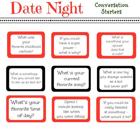 Conversation, it has the ability to bring two people it is essential to know who your partner really is, deep convo starters help couples to understand each. Date Night Conversation Starters | Conversation starters ...