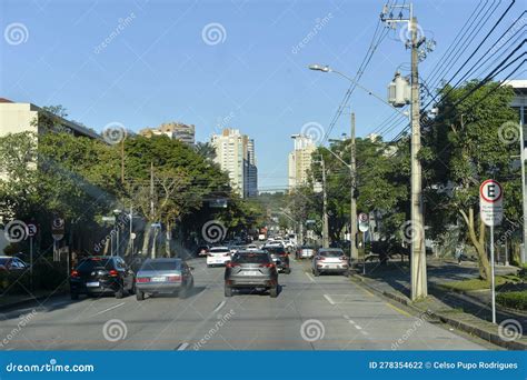 Panoramic Street View Skyline In A Mornig Day Editorial Photography