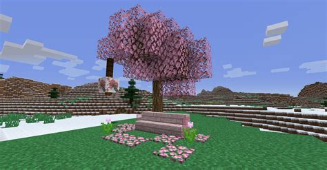 Cherry Blossom Tree Minecraft Cherry Blossom Leaves Minecraft Pe