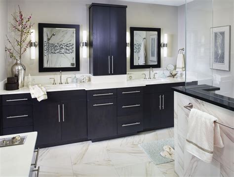 Click through for inspiration no matter how big or small your bathroom is. How to design a luxury bathroom with black cabinets ...