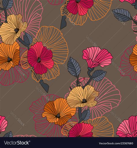 Abstract Floral Seamless Pattern Branch Royalty Free Vector