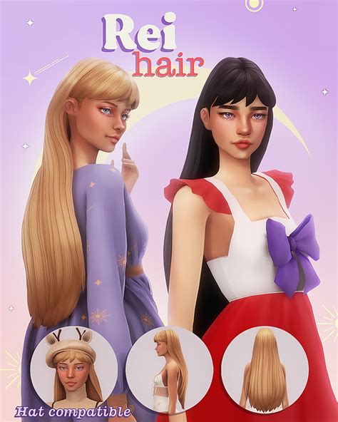 Rei Hair Miiko On Patreon Sims 4 Anime Sims 4 Sims Mods