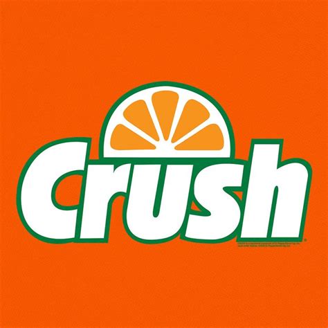 An Orange Crush Logo With The Word Crush Written In Green And White On
