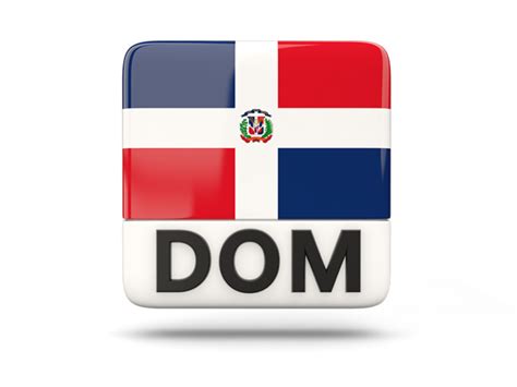Square Icon With Iso Code Illustration Of Flag Of Dominican Republic