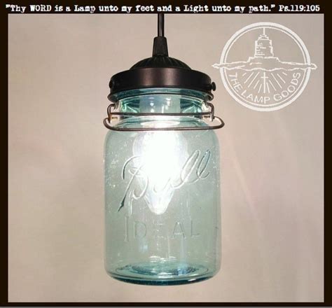 Vintage Blue Mason Jar Pendant Light Jar Pendant Light Mason Jar
