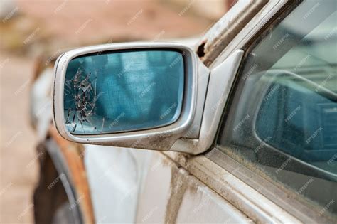 Premium Photo Broken Car Mirror Broken Car Mirror