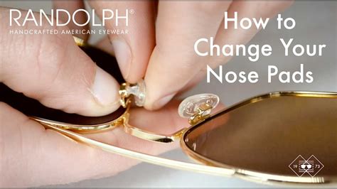 How To Change Nose Pads On Glasses Randolph USA Sunglasses YouTube