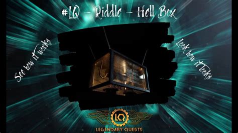 Lq Riddle Hellish Box For Escape Room See How It Works Horror