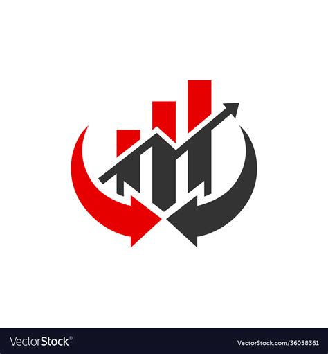 Modern Financial Stock Trading Logo Royalty Free Vector