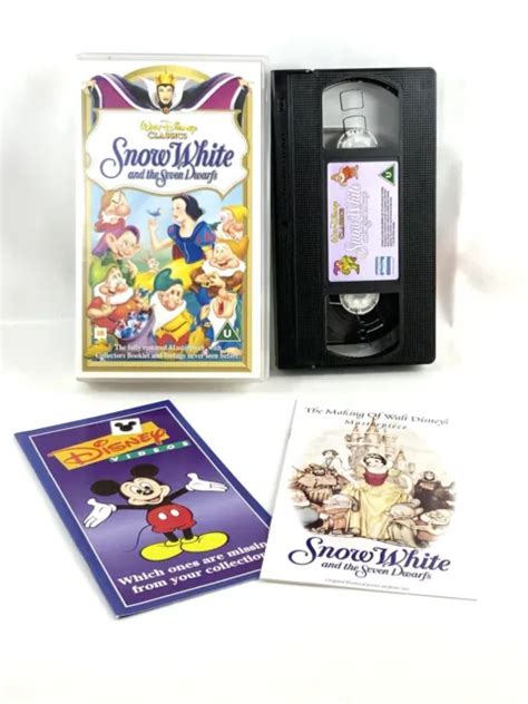 DISNEY VHS RETRO Video Cassette Snow White And The Seven Dwarfs 3 73