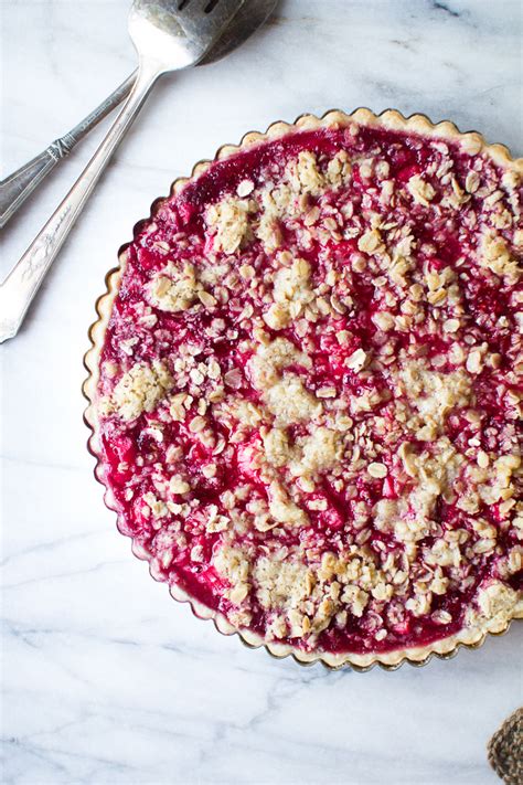 Flourishing Foodie Raspberry Rhubarb Tart